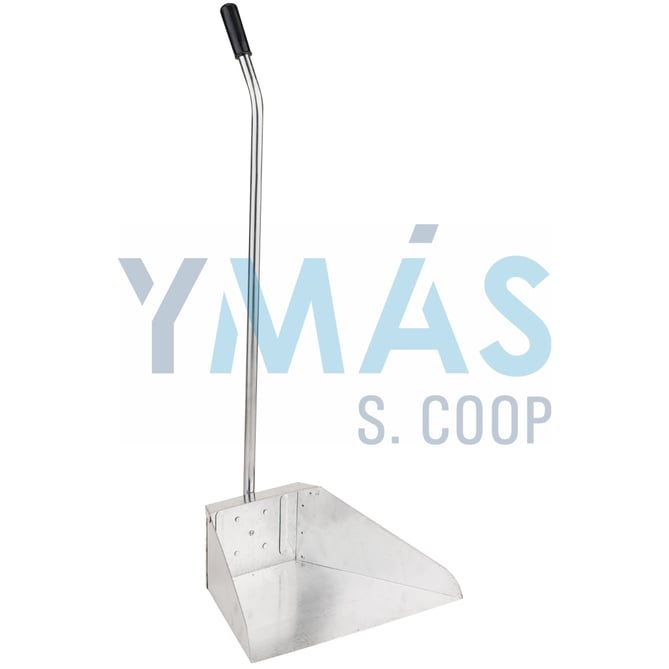 RECOGEDOR METAL CON MANGO 76CM 34X24CM
