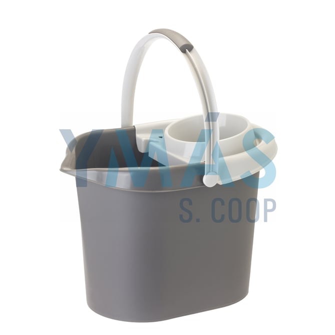 CUBO RECTANGULAR BAMBU CON ESCURRIDOR 12L