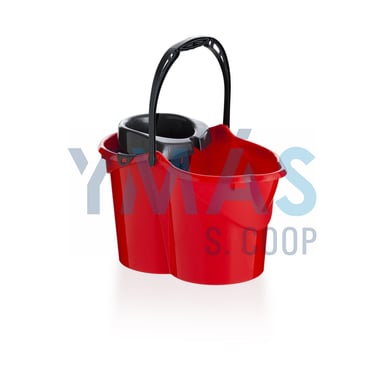 CUBO FREGAR C/ESCURRIDOR 15L ROJO