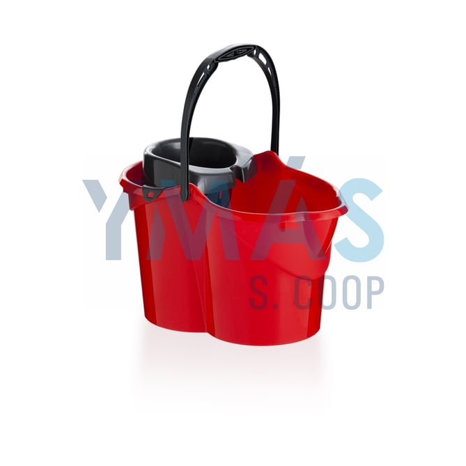CUBO FREGAR C/ESCURRIDOR 15L ROJO