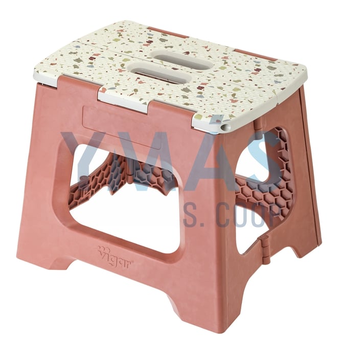 TABURETE PLEGABLE 33X33X27CM TERRAZZO