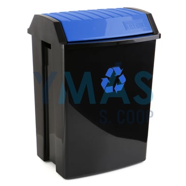 CONTENEDOR RECICLAJE AZUL 50L