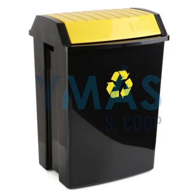 CONTENEDOR RECICLAJE AMARILLO 50L