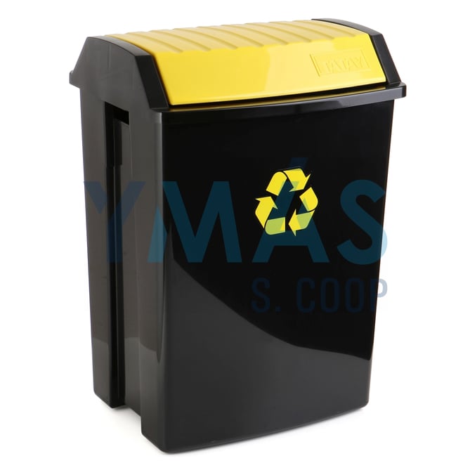 CONTENEDOR RECICLAJE AMARILLO 50L