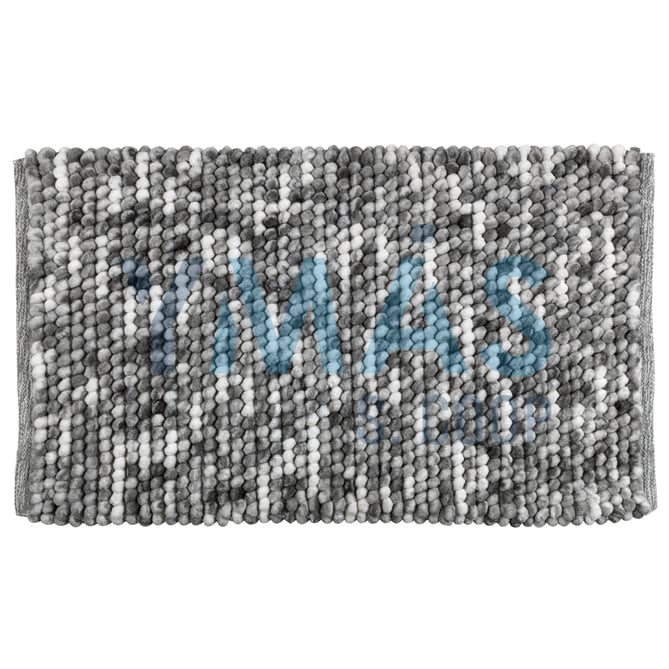 ALFOMBRA BAÑO POLIESTER/ALGODON GRIS 60X90CM URDU