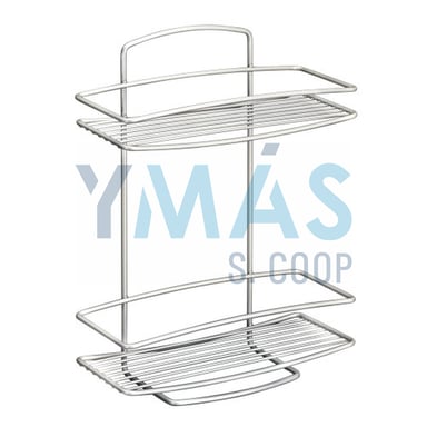 ESTANTERIA BAÑO DOBLE 26X11X35 EPOXI GRIS