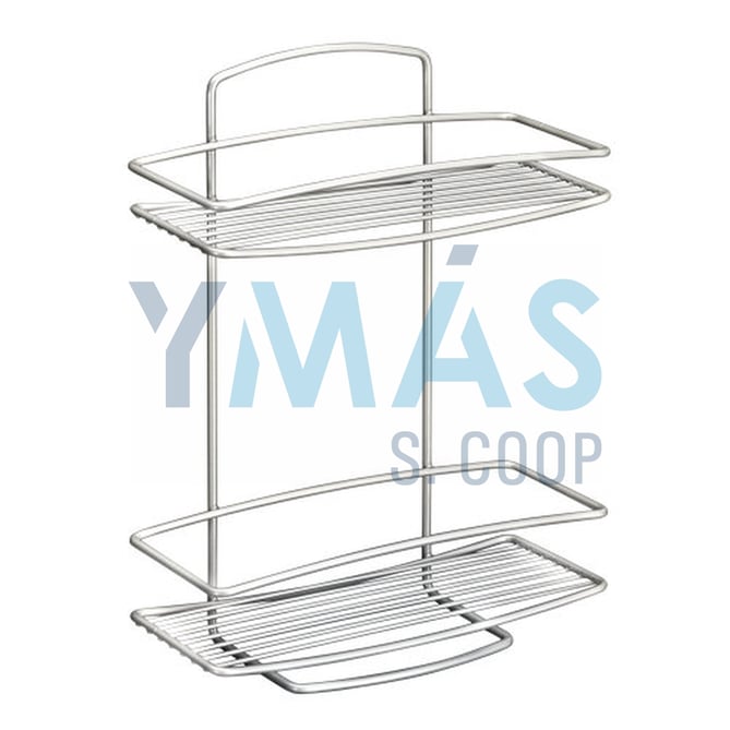 ESTANTERIA BAÑO DOBLE 26X11X35 EPOXI GRIS