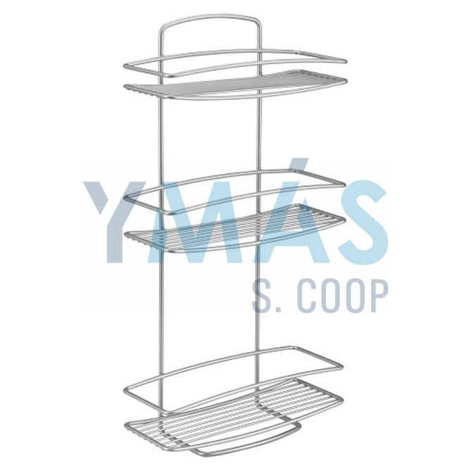 ESTANTERIA BAÑO TRIPLE 26X11X53 EPOXI GRIS
