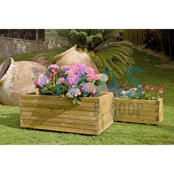 JARDINERA MADERA NORT GAIA 35X80X40CM FSC RECTANGU