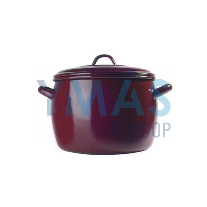 OLLA ESMALTE TEJA BOMBEADA 12CM