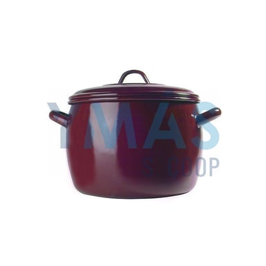 OLLA ESMALTE TEJA BOMBEADA 32CM