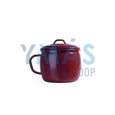 PUCHERO ESMALTE TEJA BOMBEADA 1,5L