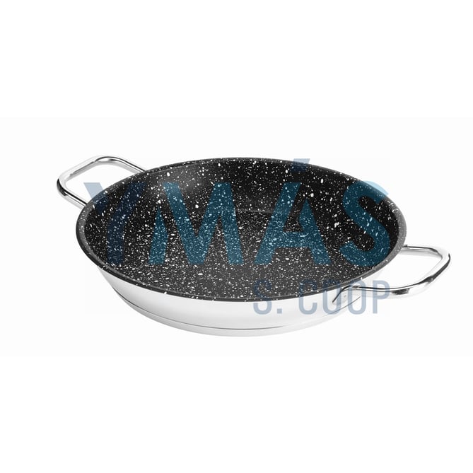 PAELLERA ACERO ASAS INOX INDUCCION PIEDRA 36CM