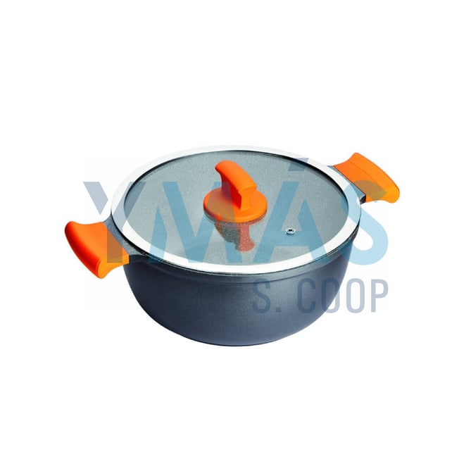 OLLA ALUMINIO FUNDIDO ABSOLUT TAPA CRISTAL 28CM