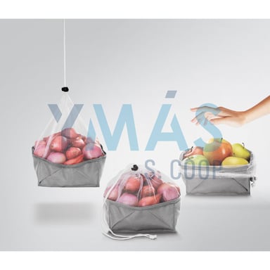 SACO MULTIUSO C/MALLA AJUSTABLE PLEGABLE 18X18CM