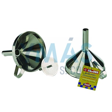 EMBUDO CON FILTRO INOX 10CM