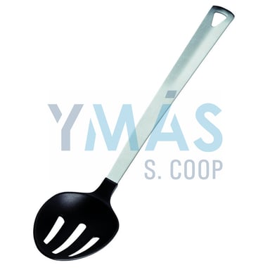 CUCHARA SERVIR RANURADA NYLON CON MANGO ACERO