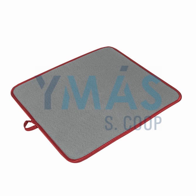 TAPETE ESCURRIDOR MICROFIBRA GRIS ROJO 40X45CM