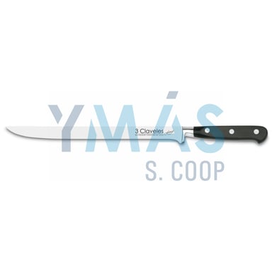 CUCHILLO JAMONERO 25CM FORJADO 3 CLAVELES