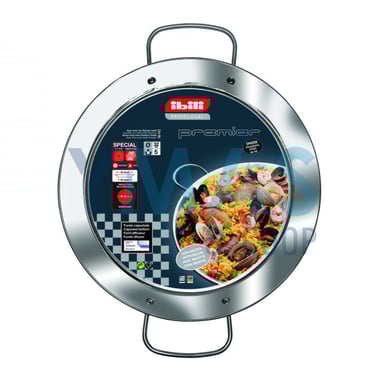 PAELLERA INOX FONDO DIFUSOR 32CM