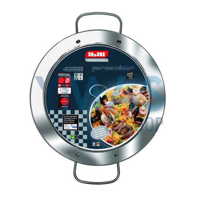 PAELLERA INOX FONDO DIFUSOR 36CM