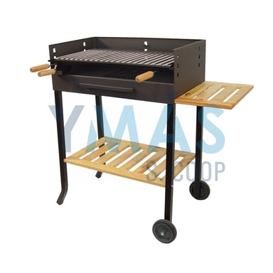 BARBACOA CARBON PARRILLA INOX 88x68x40 CON RUEDAS
