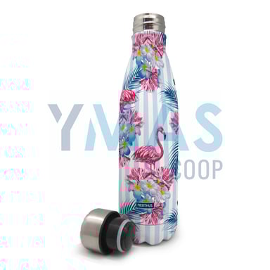 BOTELLA TERMO DOBLE PARED INOX FLAMINGOS 500ML