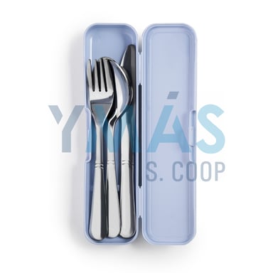 SET DE CUBIERTOS 3 PIEZAS CON ESTUCHE