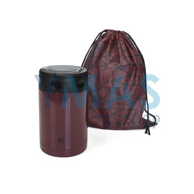 TERMO SOLIDO BURDEOS + BOLSA + CUCHARA 500ML