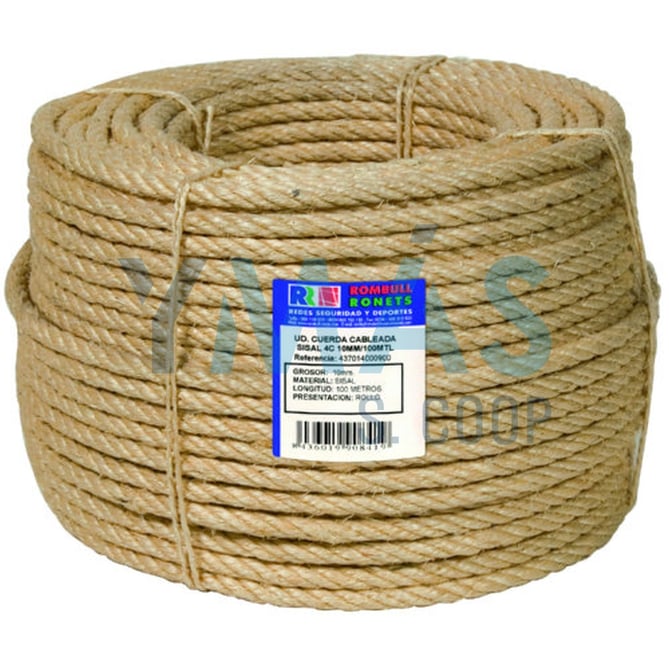 ROLLO CUERDA SISAL 4C 10MM 100M