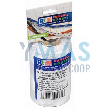 BOBINA PP CABLEADO 1.1MM 300M BLANCO 1615