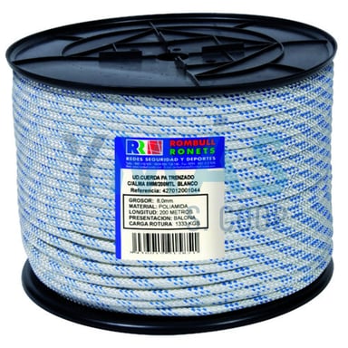 CUERDA NYLON TRENZADA 12MM 100M C/ALMA