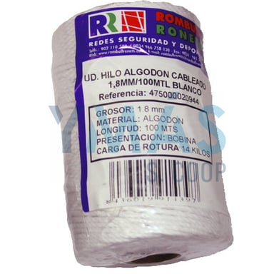 CUERDA ALGODON ALIMENTARIA 1.5MM 25M BLANCA