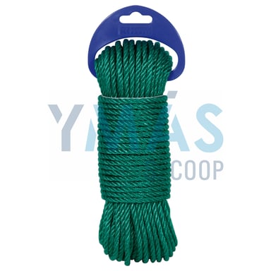 CUERDA CABLEADA POLIETILENO 4C 5MM 20M VERDE