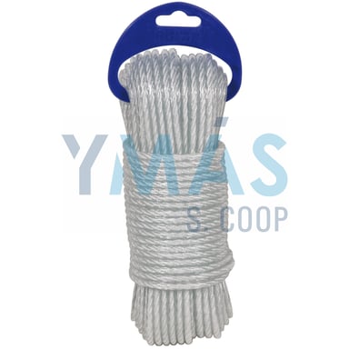 CUERDA PE PLASTIFICADA 5MM 25M BLANCA