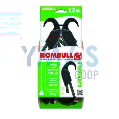PULPO ELASTICO RED.8MM 100CM C/GANCHO PLAST. 2UDS