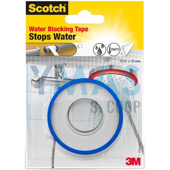 CINTA DE PTFE PARA SELLAR TUBERIAS 12MX12MM