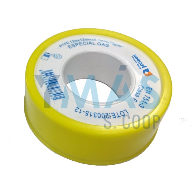 TEFLON CINTA 12M X 12MM X 0.1MM 0.70GR/CM3