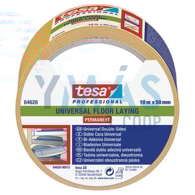 CINTA DOBLE CARA MOQUETAS 10M X 50MM