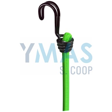 PULPO ELASTICO REDON.8MM 80CM VERDE C/GANCHO 2UDS