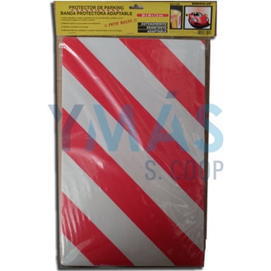 PROTECTOR PARKING COLUMNAS 40X25X1,5CM ROJO BLANCO