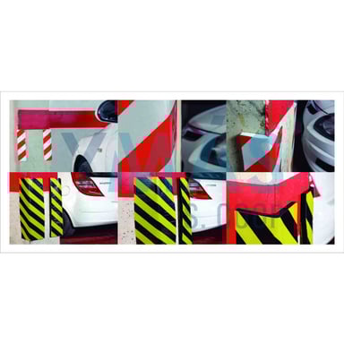 PROTECTOR PARKING ESQUINA 75X15X2CM NEGRO AMARILLO