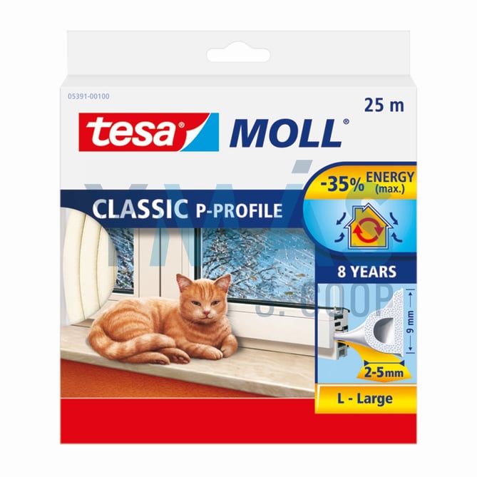 BURLETE CAUCHO TUBULAR BLANCO 25M X 9MM