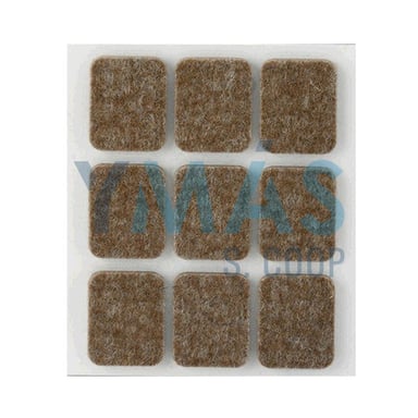 FIELTRO LANA ADHESIVO 29X23 MARRON 9UDS