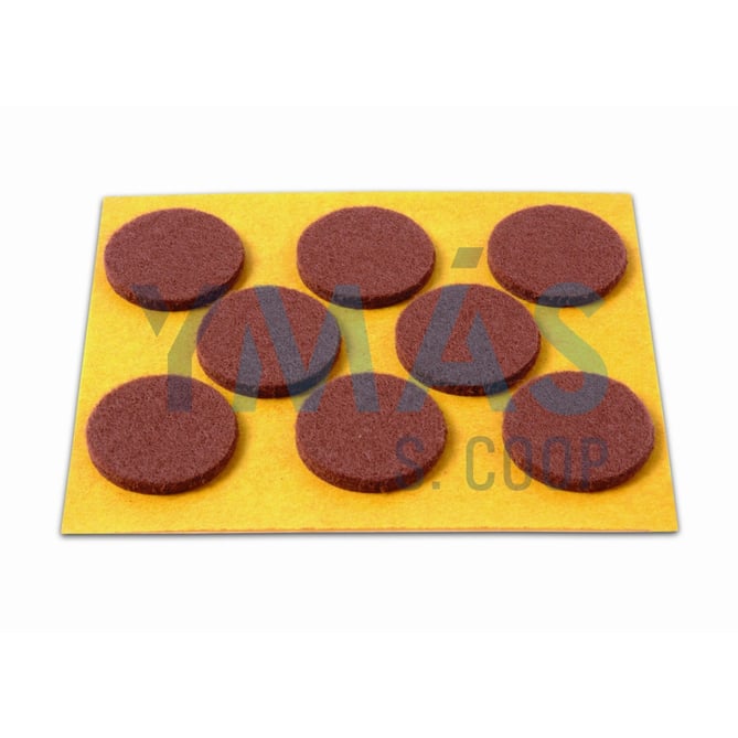 DESLIZADOR FIELTRO ADHESIVO 25MM 8UDS MARRON