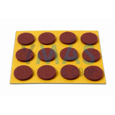 DESLIZADOR FIELTRO ADHESIVO 20MM 12UDS MARRON