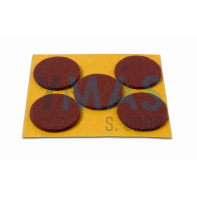 DESLIZADOR FIELTRO ADHESIVO 35MM 5UDS MARRON