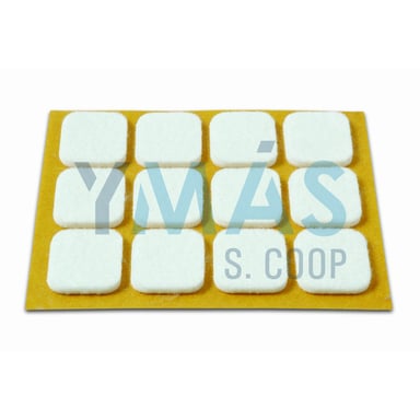 DESLIZADOR FIELTRO ADHESIVO 20X23MM 12UDS BLANCO