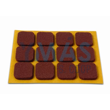 DESLIZADOR FIELTRO ADHESIVO 20X23MM 12UDS MARRON