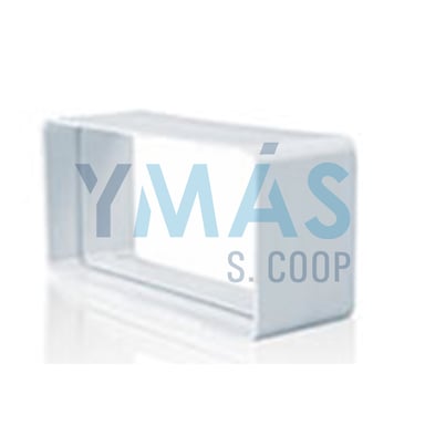 EMPALME RECTANGULAR TUBO EXTRACCION PVC 110X55MM